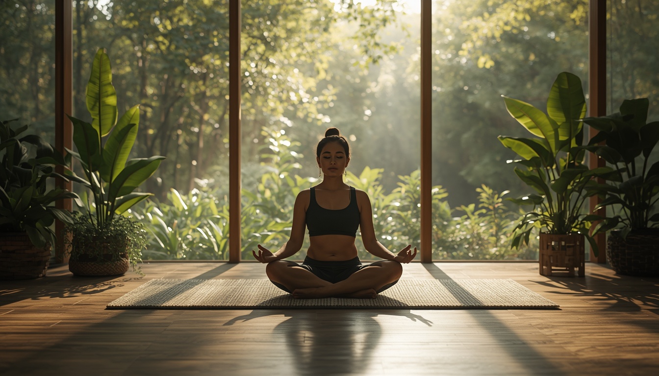 Guided meditation practice in serene environment